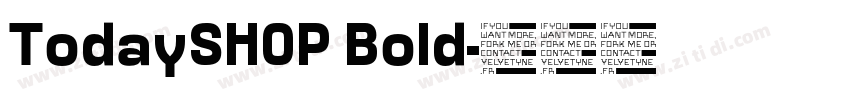 TodaySHOP Bold字体转换